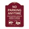 Signmission No Parking Anytime Unauthorized Vehicles Towed at Vehicle Owners Expense With Car, BU-1824-23764 A-DES-BU-1824-23764 - alternate 1